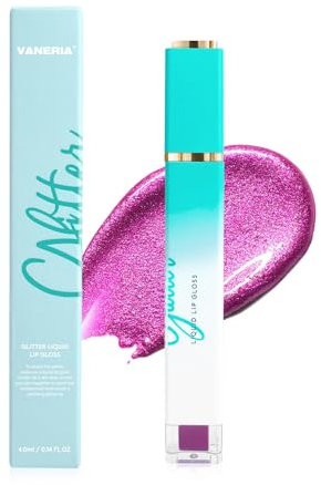 VANERIA Glitzer Lippenstift Flüssiger Lippenstift,Beständig und Glänzendem Finish,Cremige und Feuchthaltende Formel,Vegan & Cruelty-Free,(4ml/0.14oz) bloodstone