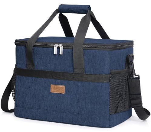 Lifewit 20L Kühltasche Groß faltbar Kühlkorb Kühlbox Isoliertasche Thermotasche Picknicktasche für Lebensmitteltransport, Marineblau