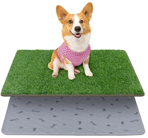 62x99cm Wiederverwendbare Hundetoilette, hochdurchlässige Kunstrasen Hundeklo, Welpentoilette für zu Hause oder in der Wohnung