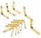 Lot de 10 petites charnières latérales pliables à 90 degrés en alliage pour boîtes de rangement faciles à installer