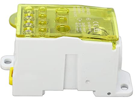 Rankomu Klemmleiste Verteilerkasten Klemmleiste Abzweigdose DIN Schiene Stromverteilerkasten Universal Hauptleitungsklemme 690V 400A Gelb
