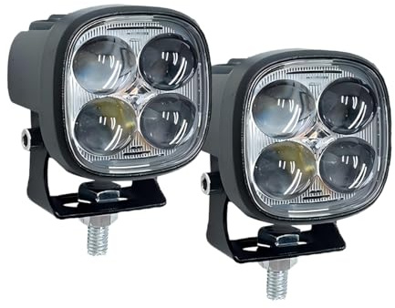 WELLIT Led arbeitsscheinwerfer Motorrad,2 x 2 Zoll 40W Led scheinwerfer 12v 24v Weiß/Gelb Spot Led Pods Zusatzscheinwerfer offroad beleuchtung für Traktor Auto SUV Motorrad