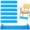 NBEADS 15 Pcs Bandes Elastiques Chaise, Bandes de Chaise avec Pieds Flexibles Sangles de Siège Bandes d'exercice pour Yoga Pilates Fitness Musculation Salle de Sport à Domicile, Bleu Royal