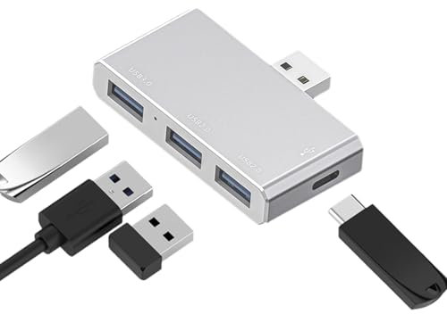 Docking Station | TYPE-C 4-in-1 Laptop Docking Station,Portable Multifunctional USB C Double Monitor for Computer, Phone