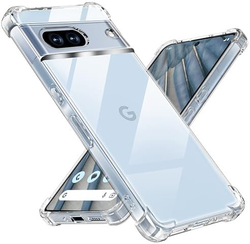 Tentoki hülle für Google Pixel 7a,[Nie Vergilbung] hülle TPU handyhülle Schlanke Stoßfeste Anti Kratzt Transparent Case