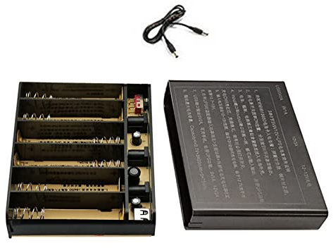 Rudiaoa 6x 18650 Battery 5V USB + 9V 12V 5.5x2.1mm UPS Power Supply Box For WiFi Router Modem Security Camera DVR Smartphone