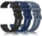 Tobfit Garmin Lot de 3 bracelets de rechange en silicone pour Garmin Venu Sq/Venu Sq 2 20 mm pour homme et femme (noir/bleu/gris/bleu)