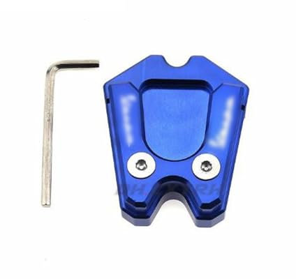 CKryzillix Seitenständer Motorrad,Motorrad Ständer Schuh Motorrad Kickstand Erweiterungsplatte Fußsseitenständer Vergrößern Pad(Blue)
