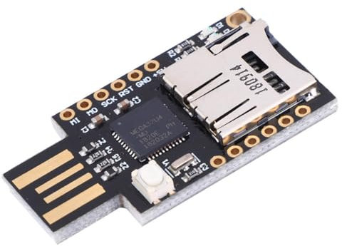 CJMCU- Teclado Virtual USB TF Memoria Teclado ATMEGA32U4 para un Uso Profesional y Confiable Use Negro 1 X CJMCU TF-Card BADUSB USB Virtual TTF Memory 2 X Pin (Black)