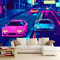 WHUOEUCO Vlies Fototapete Cartoon Bunten Sportwagen 400x280 cm Foto Tapete Art Wandtapete, Schlafzimmer Wohnzimmer Moderne Motivtapeten, 3D Effekt Bildtapete Wand Dekoration