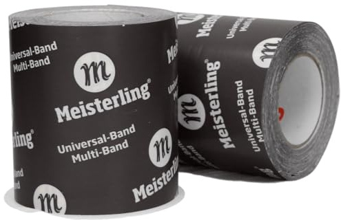 Meisterling® Multi - Band 3D - UV PLUS schwarz - von Hand reißbar - flexibles Hochleistungs-Klebeband für Dampfsperren & Dampfbremsen etc. (1, 150 mm x 25 m)