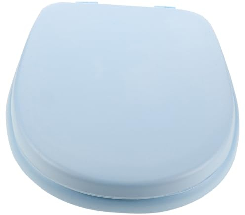 AUTSUPPL Abattant De Toilette En Mousse Clair Bleu Housse De Siège De Toilette Rembourrée Épais Facile à Nettoyer Usage Domestique Quotidien