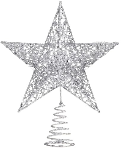 MUNSKT Christbaumspitze Stern, Baumspitze Weihnachten, Tannenbaum Spitze, Design für Kleine Bis Große Weihnachtsbäume