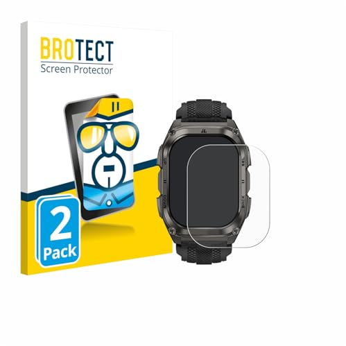 BROTECT Schutzfolie für Kospet Tank M4 | 2 Stück Transparenter Displayschutz Made in Germany Klare Displayschutz-Folie Clear Einfache Montage Case-Friendly