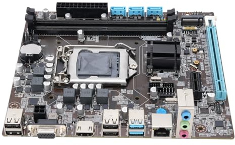 Zunate H110 Gaming-Motherboard, LGA 1151 ATX DDR4 M.2 NVMe NGFF SATA3.0 6 GB/s PCIe, mit 2 Kanälen DDR4 1600 1866 2133 2400 MHz, für 6 7 8 Gen 14 Nm CPU Core I7 I5 I3 Pentium Celeron