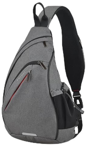 DKJAHSEK Herren Schulterrucksack Damen Messenger Bag Jungen Radfahren Sport Reisen Multifunktionale Modetasche Schüler Schule für Schule Uni Reise Arbeit(Gray,19 inches)