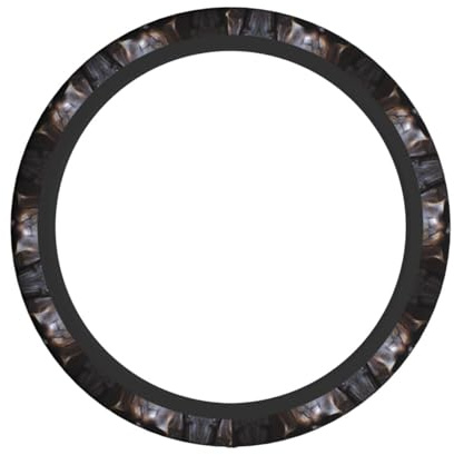 Lenkradbezug, 38,1 cm, kupferfarbener Totenkopf-Druck, elastisch, Lenkrad, dekorative Abdeckung, geeignet für Autos, SUVs