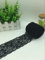 Yulakes 10 Yards White Lace Beading Lace Ribbon Stretch Lace Flower Braid Wedding Lace Trim Decoration Ribbon, Craft, Grinding Tape 7cm Width (Black)