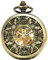 SEWOR Japan Koi Siehe durch mechanische Hand Wind Taschenuhr Lucky Geschenk … (Gold)