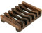 Anwenk Wooden Soap Dish Soap Saver Holder Soap Tray for Bathroom Shower Rectangular Sink Drainer Hand Craft for Soap,Sponges and More (1Pack)