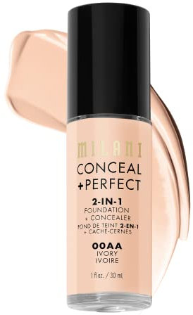 Milani C-M0-012-05 Conceal And Perfect 2 in 1 Foundation + Concealer Ivory, 30 ml