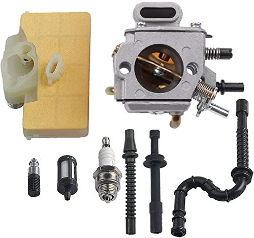 Hippotech Carburateur Carb Avec Kit de Mise au Point de la Conduite de Carburant du Filtre à Air Scie à Chaîne pour STIHL MS290 MS310 MS390 029 039