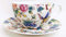 Magic Garden Breakfast Cup & Saucer Fine Bone China Flowers & Butterflies Large Cup Saucer Set Hand Decorated in UK