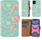 32nd Floral Series 2.0 - Design PU Leather Book Wallet Case Cover for Apple iPhone 11 (6.1), Designer Flower Pattern Wallet Style Flip Case With Card Slots - Spring Blue