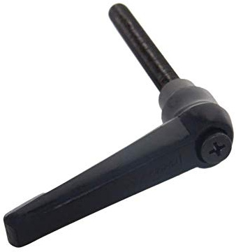 Othmro M8 Thread 63mm Handle Length 65mm Screw Length Black Aluminum Alloy Adjustable Lever Handle Clamping 2pcs