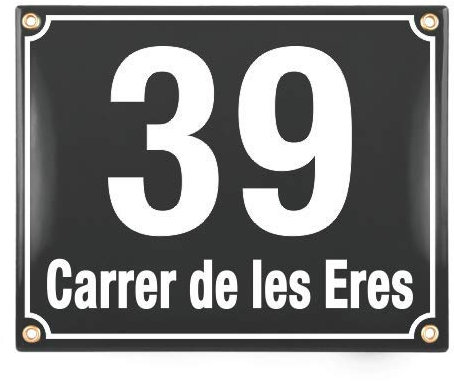 Placas de Dirección – Ceramica Numeros Casa Exterior Personalizada – 20x25 cm - Antracita