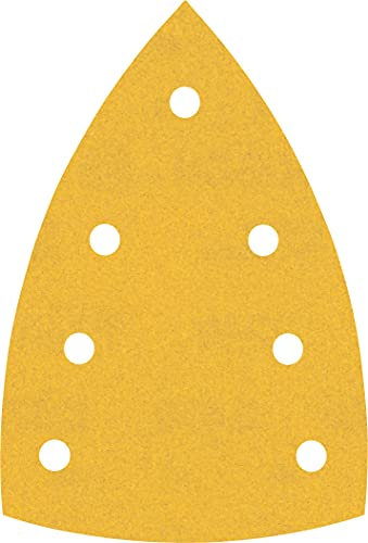 Bosch 10x EXPERT C470 Schleifblatt mit 7 Löchern (für Farbe auf Holz, Hartholz, Ø 100x150 mm, Körnung 240, Professional Zubehör Multischleifer)