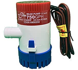BTK POMPA DI SENTINA NAVPOWER AD IMMERSIONE 12V 750 GPH 2839 L/H DA CAMPER GIARDINO NAUTICA BARCA