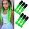 Kunsthaar Zum Einflechten 24 Zoll 6packs Braids Extensions grün kunsthaar für braids grün Kanekalon hair Kunsthaar Zum Einflechten Für Box Braids Crochet Haare(24 Zoll, Schwarz Grün #)