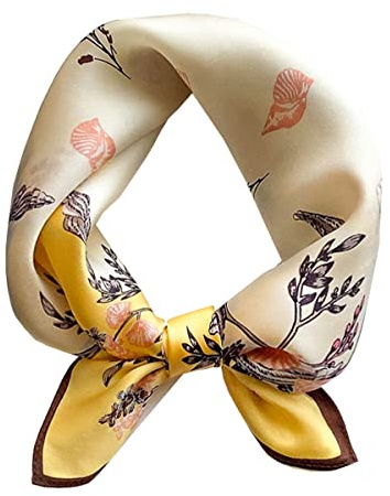 Ecroon Seideschal Damen Halstücher Seidentuch Schals Halstuch Seiden schal Scarf Bandana Taschentuch Ansatz Handgelenk Kopftücher