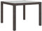 Gecheer Gartentisch Terrassentisch Balkontisch Esstisch Gartenmöbel Tisch Gehärtetes Glas Poly Rattan Braun 90x90x75 cm