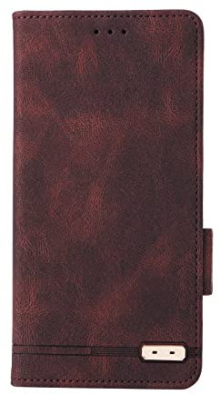 RanTuo Phone Case for BlackBerry KEY2, with Card Slots, Bracket, TPU + PU Leather, Flip Case Cover for BlackBerry KEY2.(Brown)