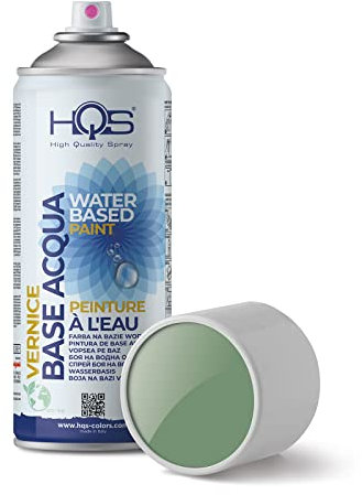 HQS Bomboletta di Vernice Spray 400ml Base Acqua Colori Ral (Ral 6011 Verde Reseda)