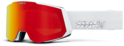 100% SNOWCRAFT Goggle White w/HiPER® Red Mirror