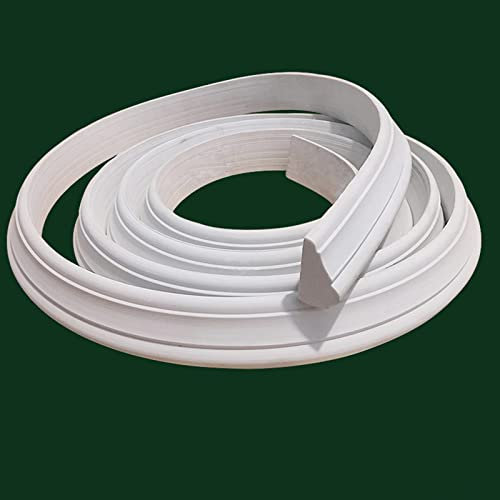 Moulure adhesive, Bandes De Calfeutrage Auto-adhésives À Peindre, Blanches, Bordure Murale En PVC Flexible Pour Chambre À Coucher, Cuisine Et Plafond De Salle De Bain(Wide 1.2cm(4/5 in),L 1m/3.3ft)