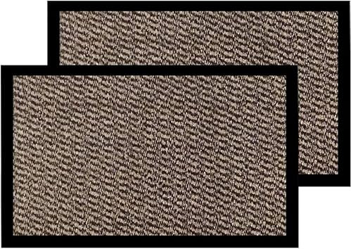 HOUSEGADS Dirt Trapper Door Mat for Indoor&outdoor Heavy Duty Non Slip Rubber, Floor and Kitchen Mats Doormats Super Absorbent (Brown, 40 X 60 (Pack of 2)