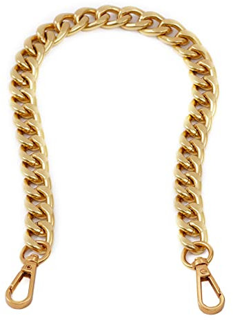 Xiazw Schöne Taschenkette Geldbörsen Schulterriemen Kette Schultergurt Crossbody Taschengurt Ersatz Zubehör Charm Dekoration (Antikes Gold,45 cm)