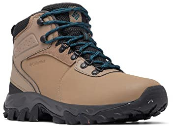 Columbia Newton Ridge WP Omni-Heat 2, Scarponi da trekking alta Uomo, Ash Brown/Night Wave , 41 EU