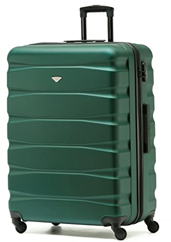 Flight Knight Lightweight 4 Wheel ABS Hard Case Extra Large Suitcase Approved for Over 100 Airlines Including easyJet, British Airways, Ryanair, Jet2, Emirates & Many More - Check-in Large Size 29