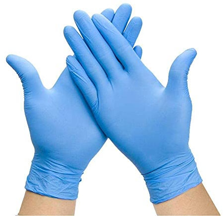 Ruiyang Disposable Nitrile Gloves For Examination Powder Free, Multipurpose, Industrial, Hair, Beauty, Food, Box of 100 Gloves (Blue, Extra Small)