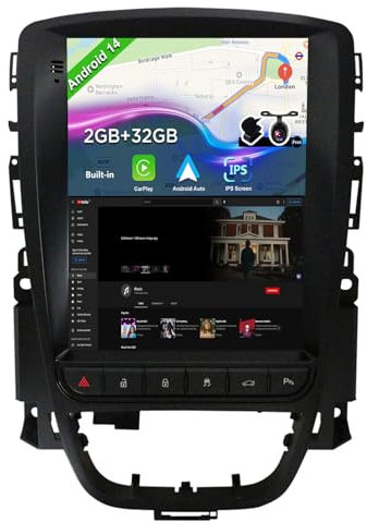 JOYX Android 12 IPS Autoradio Passt für Opel Vauxhall Astra J Buick Excelle XT GT (2006-2016) - Eingebautes CarPlay Android Auto - KOSTENLOS Kamera - 2G+32G - 9.7 Zoll 2 Din - DSP DAB SWC Fast-boot 4G