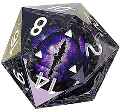 JINGAN Dadi Occhio di Drago | Dadi da Gioco A 20 Facce, Set di Dadi Rpg Poliedrici Realizzati A Mano con Spigoli Vivi E Belle Inclusioni per L'estetica