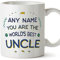 MUGFFINS Personalised Mug for Uncle - in English - World's Best - Funny Custom Gift - Ceramic 11oz Mug