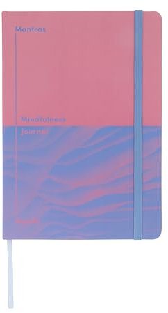 Jumble & Co Head & Heart Tagebuch zur Selbstpflege, A5, Mantras und Stimmungen, 100% recyceltes Papier, Pink/Hellblau