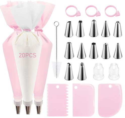 CVOZO Spritzbeutel Mit Tüllen Backzubehör Tortendekorationssets: Torten Zubehör Weihnachten Backen Zubehör Wiederverwendbar Silikon Spritzbeutel für Perfektes und Präzises Dekorieren Backkreationen