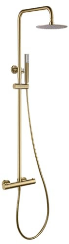 IMEX BTG053/OC GÉNOVA Conjunto Ducha Termostático Oro Cepillado